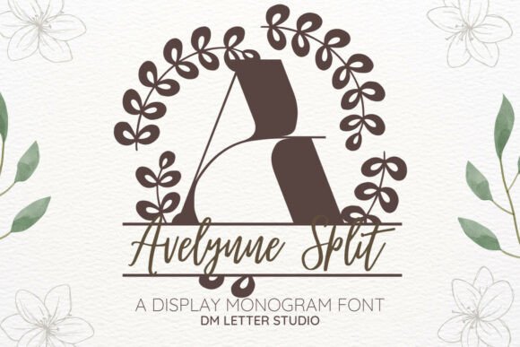 Avelynne Split Monogram Font for Branding Projects