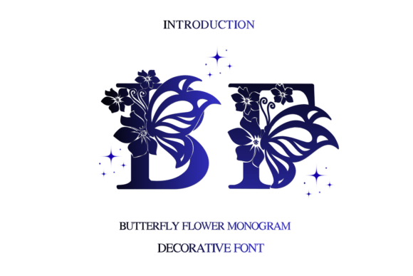 Butterfly Flower Monogram: A Font That Speaks in Art