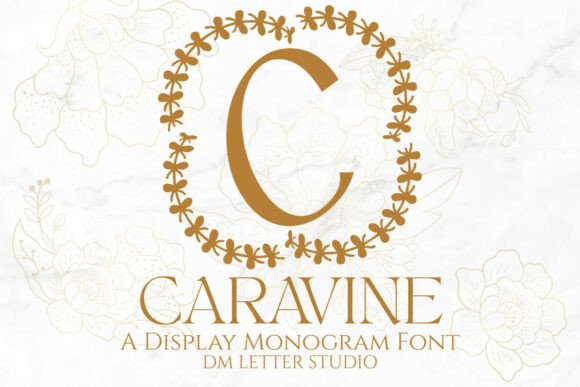 Caravine Monogram: A Timeless Font for Crafters and Designers