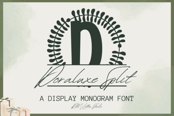 Doraluxe Split Monogram Font for Crafters and Designers