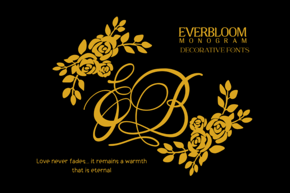 Font That Speaks Volumes: Everbloom Monogram in Action