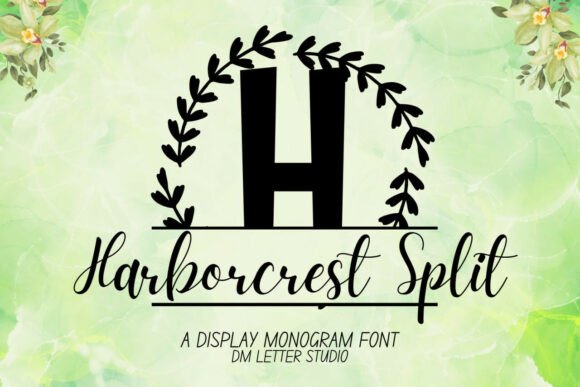 Harborcrest Split Monogram: A Font for Coastal Elegance