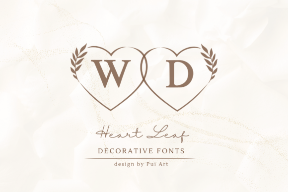 Heart Leaf Monogram: A Font for Romantic Digital Branding