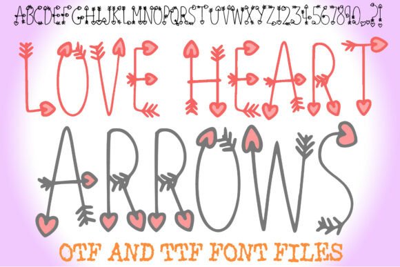 Love Heart Arrows: A Decorative Typeface for Web Design