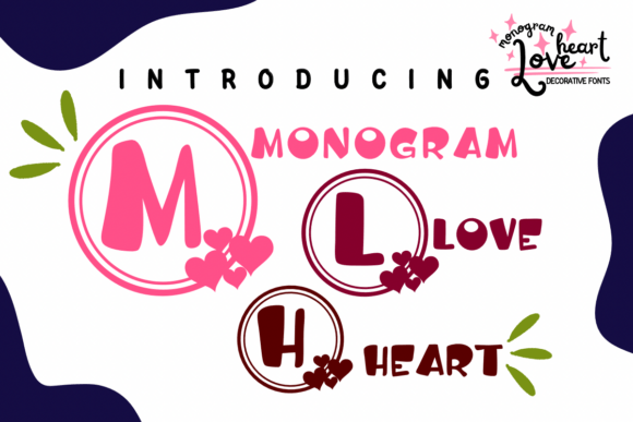 Monogram Love Heart: A Decorative Font for Web Design