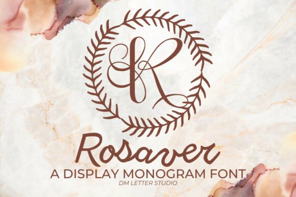 Rosaver Monogram: A Decorative Typeface for Elegant Design