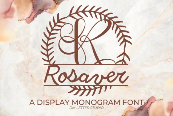 Rosaver Split Monogram Font for Editorial Design
